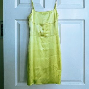 Yellow bodycon corset mini dress